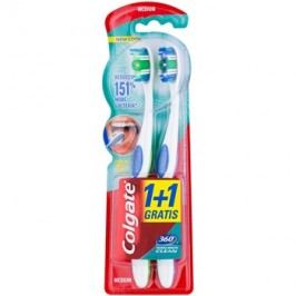 Colgate 360° Whole Mouth Clean periuta de dinti Medium 2 pc